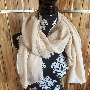 Light Beige Women's Scarf - Soft Lightweight Wrap